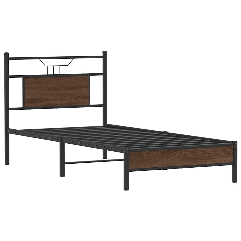Giroletto senza Materasso Rovere Marrone 90x190cm in Truciolato | homemem39