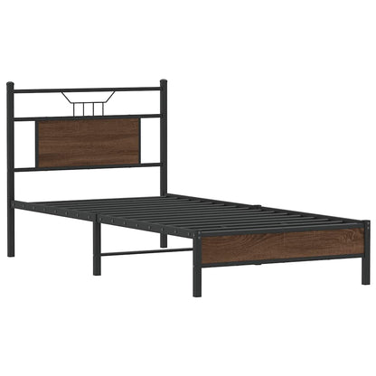 Giroletto senza Materasso Rovere Marrone 90x190cm in Truciolato