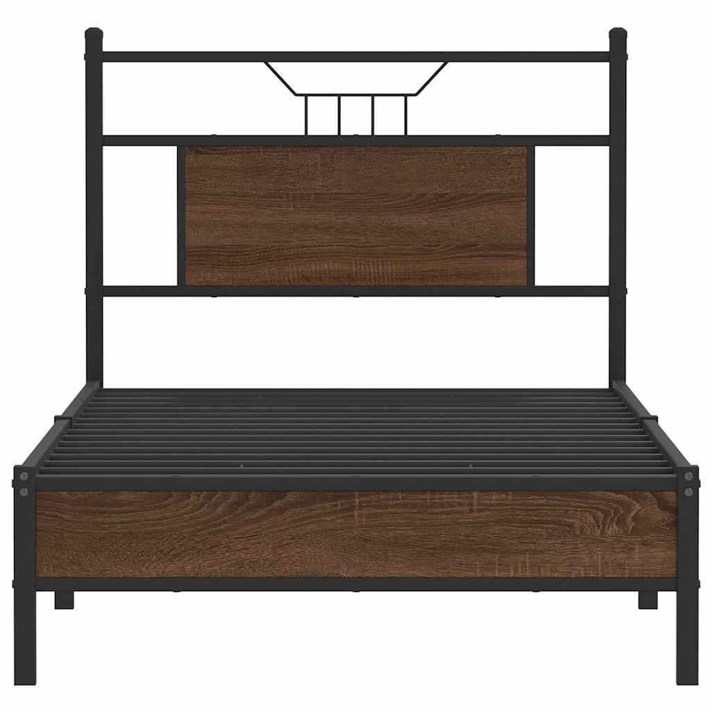 Giroletto senza Materasso Rovere Marrone 90x190cm in Truciolato | homemem39