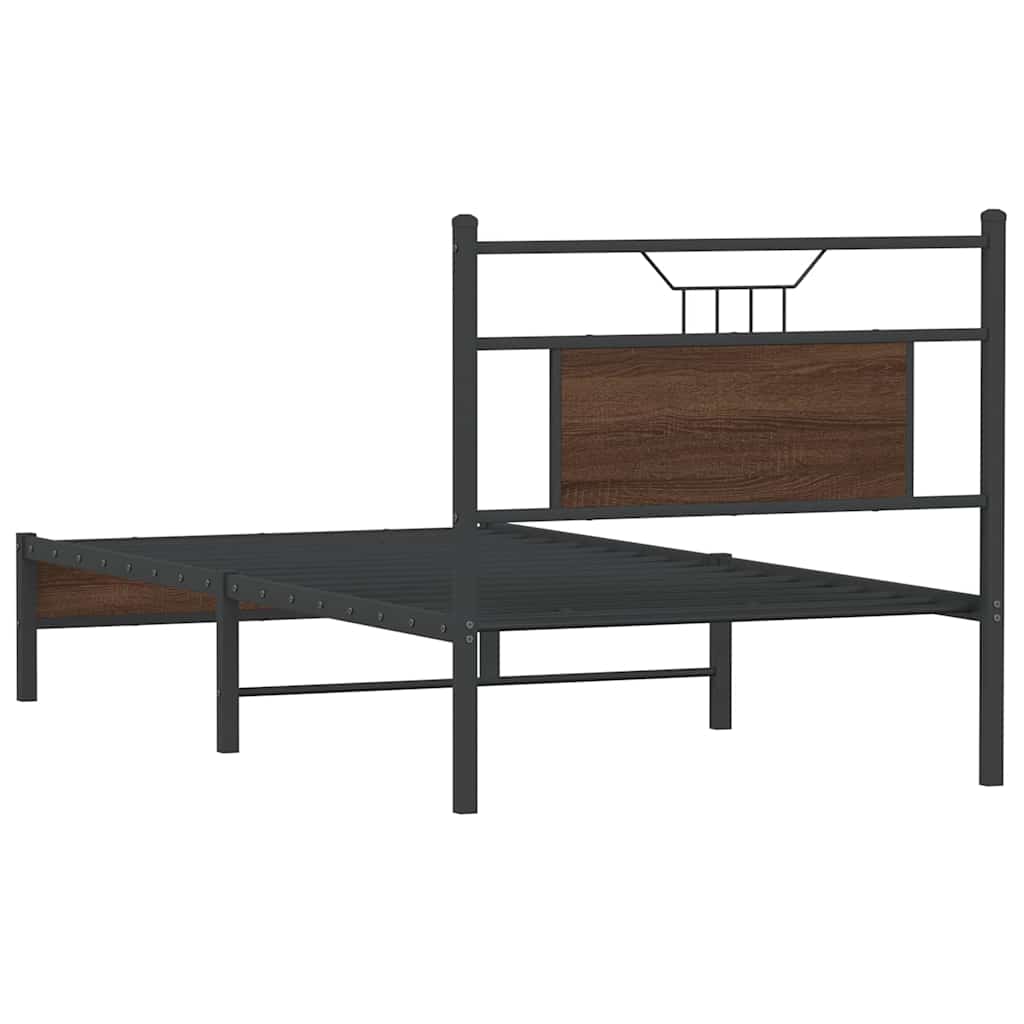 Giroletto senza Materasso Rovere Marrone 90x190cm in Truciolato