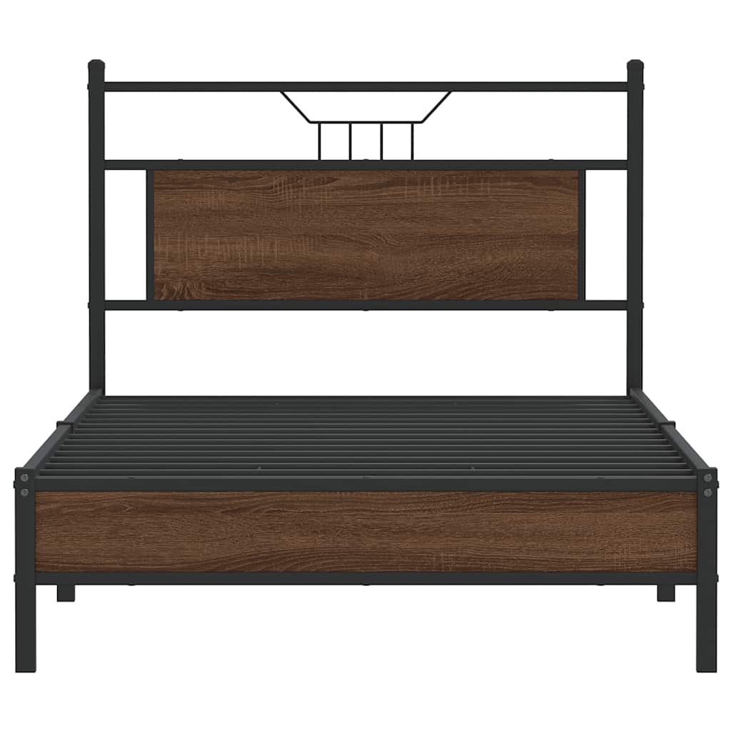 Giroletto senza Materasso Rovere Marrone 100x200 cm Truciolato | homemem39