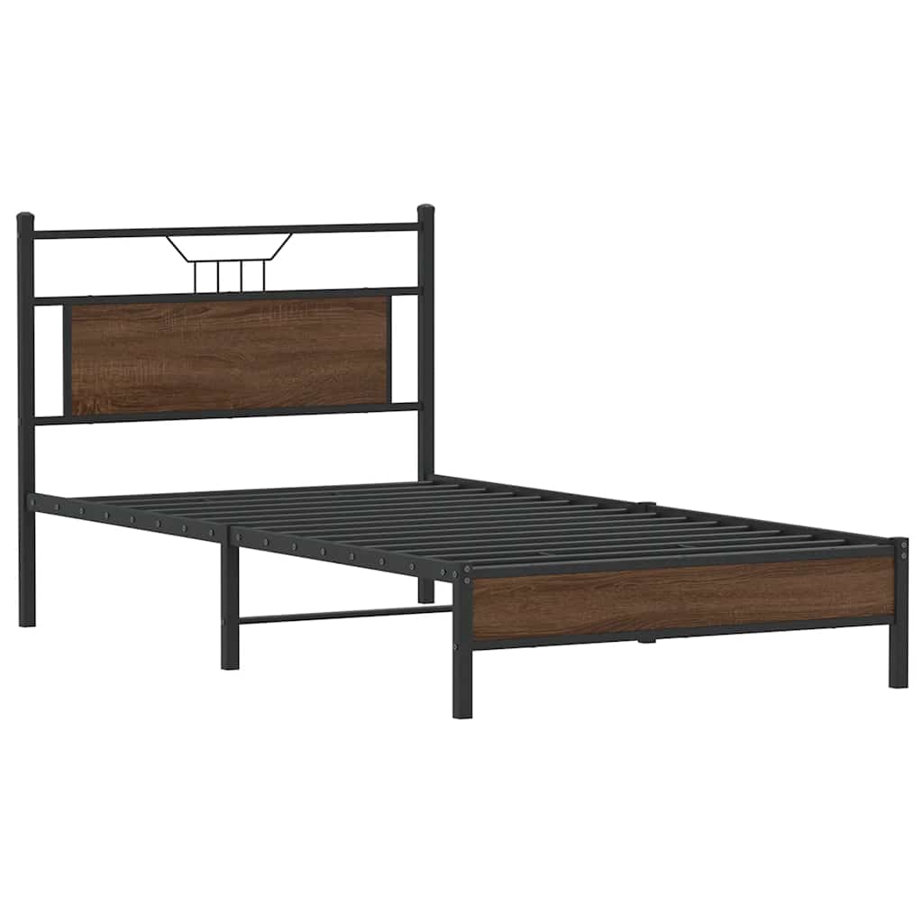 Giroletto senza Materasso Rovere Marrone 107x203 cm Truciolato | homemem39