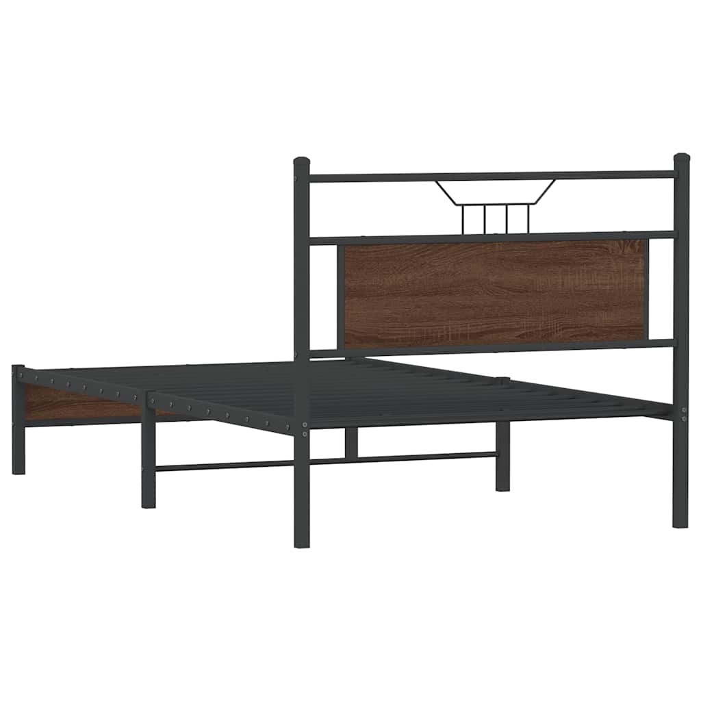 Giroletto senza Materasso Rovere Marrone 107x203 cm Truciolato | homemem39
