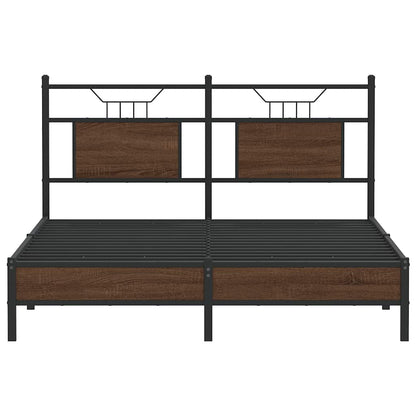 Giroletto senza Materasso Rovere Marrone 137x190 cm Truciolato - homemem39