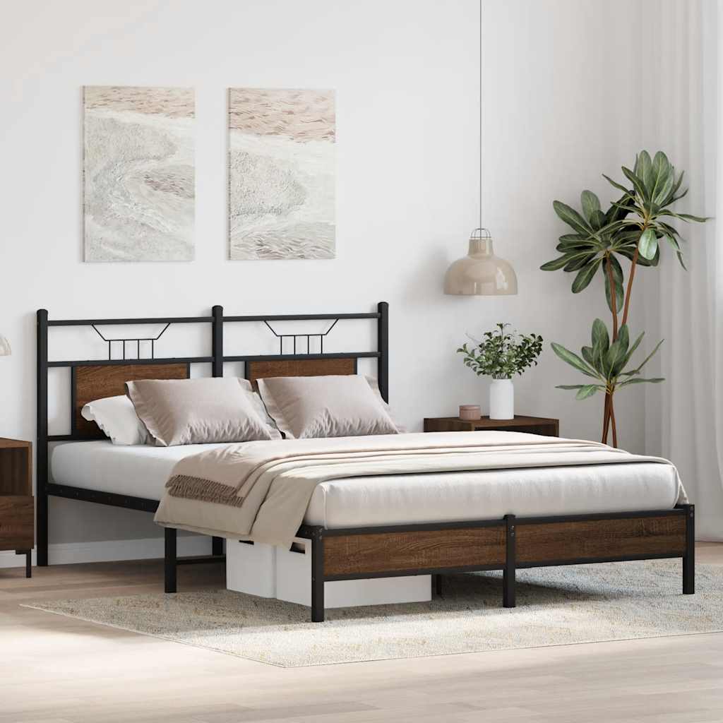 Giroletto senza Materasso Rovere Marrone 140x190 cm Truciolato