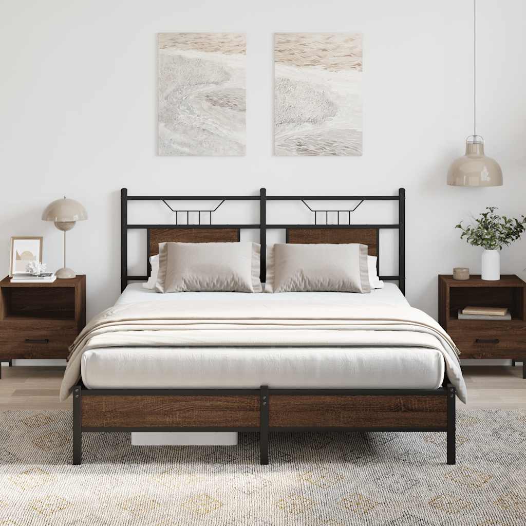 Giroletto senza Materasso Rovere Marrone 140x200 cm Truciolato | homemem39