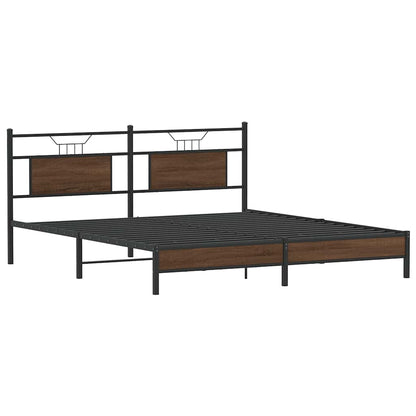 Giroletto senza Materasso Rovere Marrone 183x203 cm Truciolato | homemem39