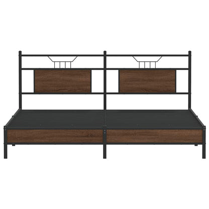 Giroletto senza Materasso Rovere Marrone 183x203 cm Truciolato | homemem39