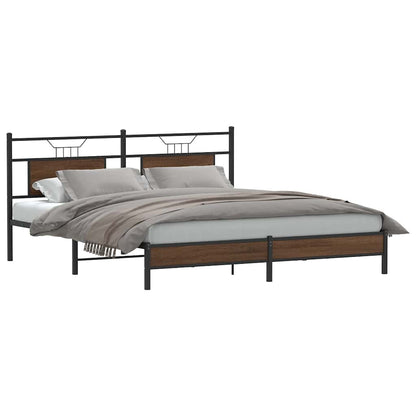 Giroletto senza Materasso Rovere Marrone 183x203 cm Truciolato