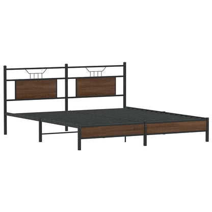Giroletto senza Materasso Rovere Marrone 183x213 cm Truciolato