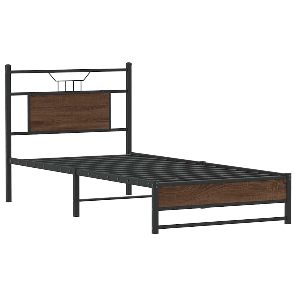 Giroletto senza Materasso Rovere Marrone 90x190cm in Truciolato | homemem39