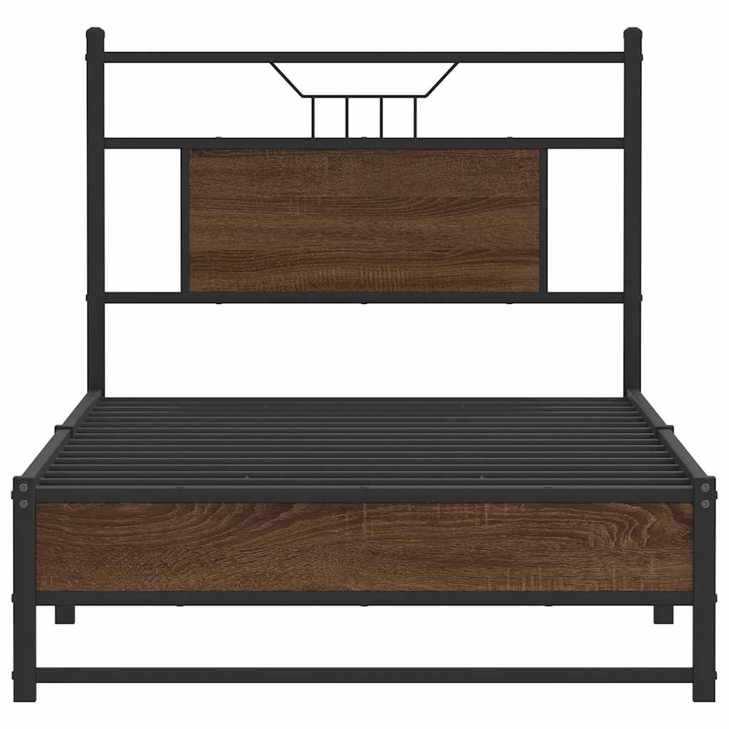 Giroletto senza Materasso Rovere Marrone 90x190cm in Truciolato | homemem39