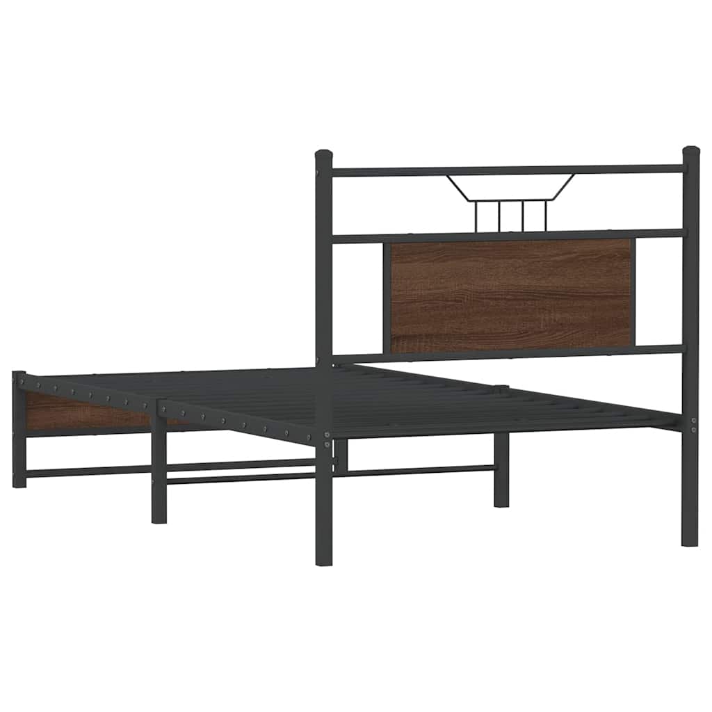 Giroletto senza Materasso Rovere Marrone 90x190cm in Truciolato | homemem39