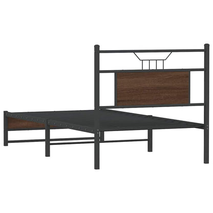 Giroletto senza Materasso Rovere Marrone 90x190cm in Truciolato
