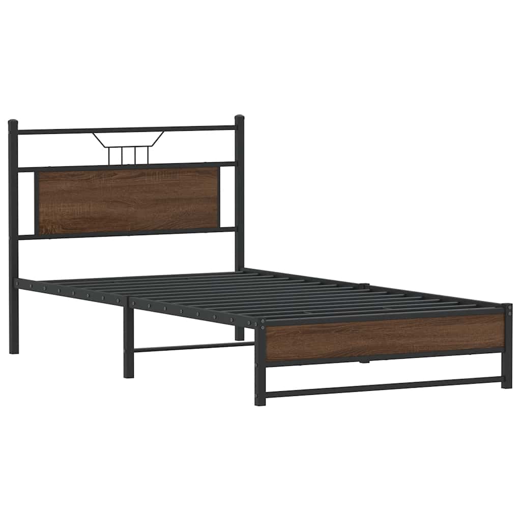 Giroletto senza Materasso Rovere Marrone 107x203 cm Truciolato | homemem39