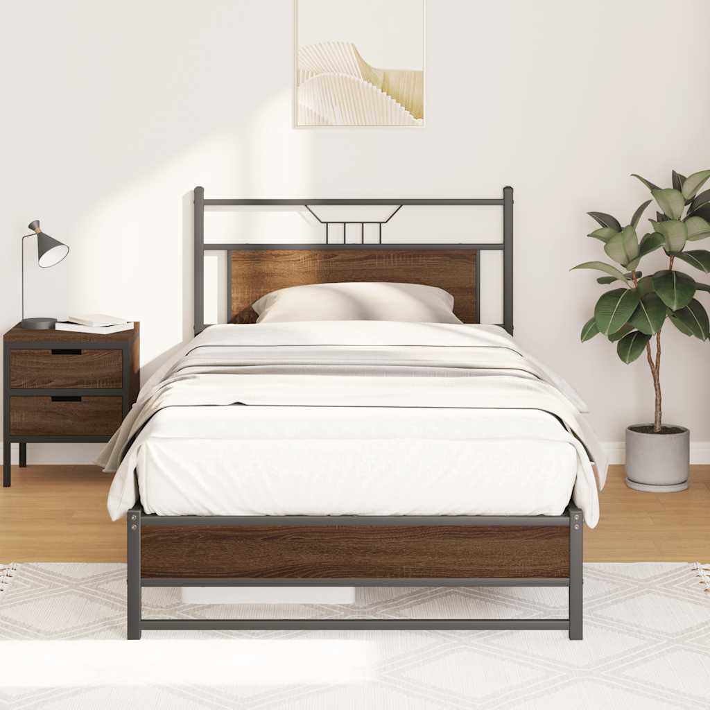 Giroletto senza Materasso Rovere Marrone 107x203 cm Truciolato | homemem39