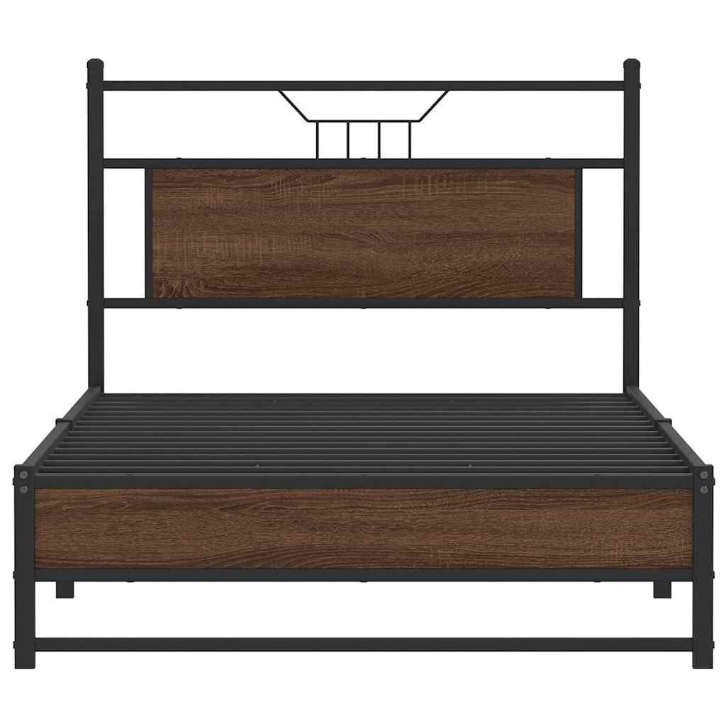 Giroletto senza Materasso Rovere Marrone 107x203 cm Truciolato | homemem39