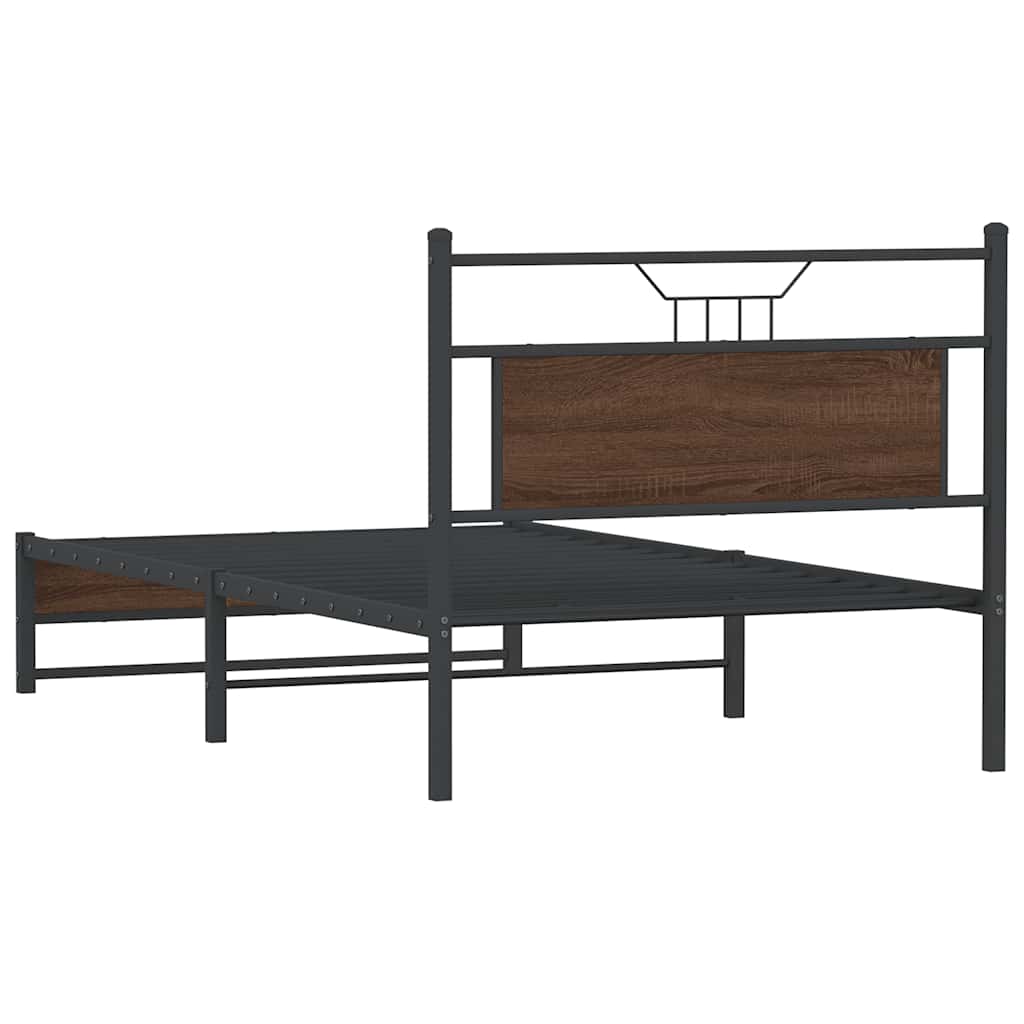Giroletto senza Materasso Rovere Marrone 107x203 cm Truciolato