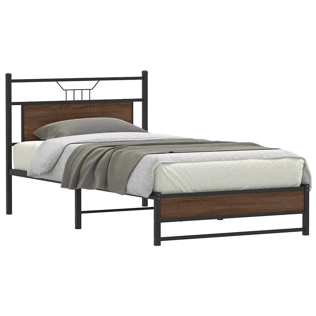 Giroletto senza Materasso Rovere Marrone 107x203 cm Truciolato | homemem39