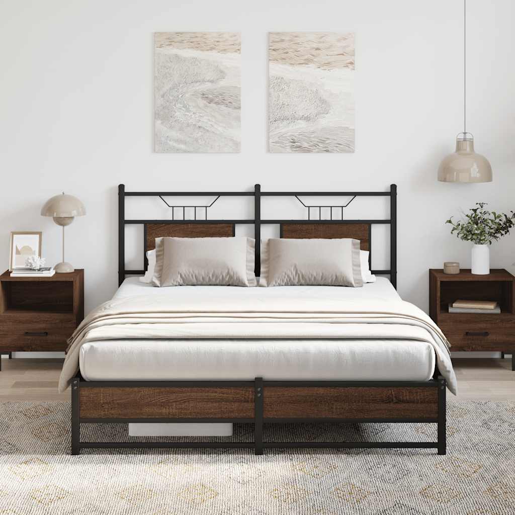 Giroletto senza Materasso Rovere Marrone 140x190 cm Truciolato | homemem39