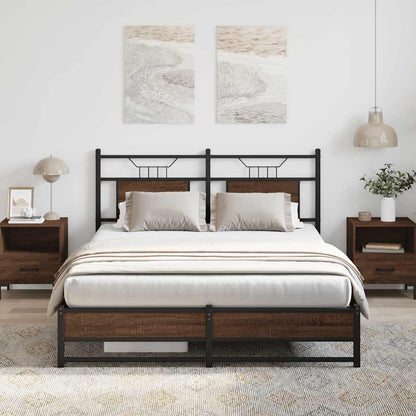 Giroletto senza Materasso Rovere Marrone 140x190 cm Truciolato | homemem39