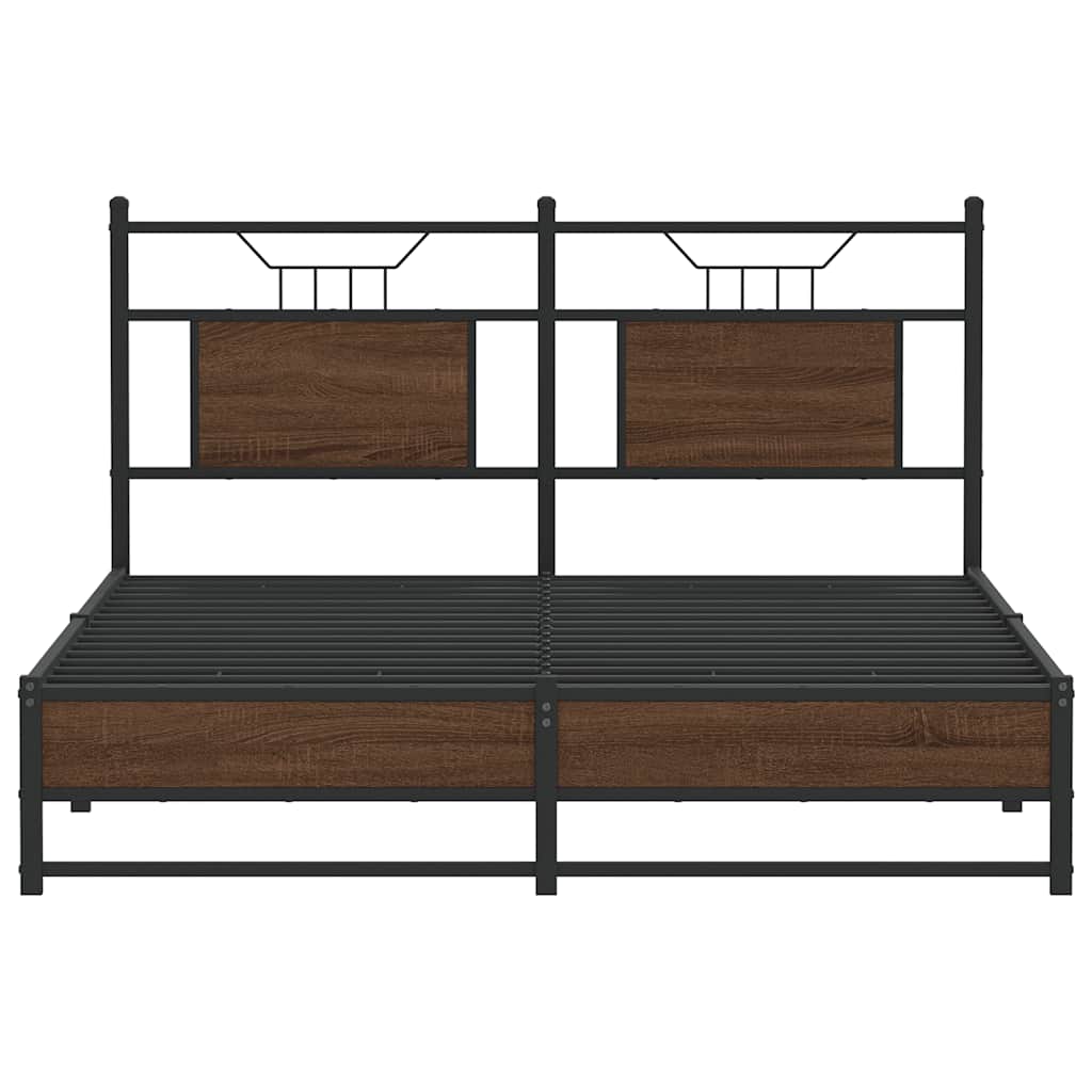 Giroletto senza Materasso Rovere Marrone 140x190 cm Truciolato | homemem39