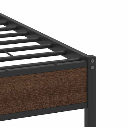Giroletto senza Materasso Rovere Marrone 140x190 cm Truciolato | homemem39