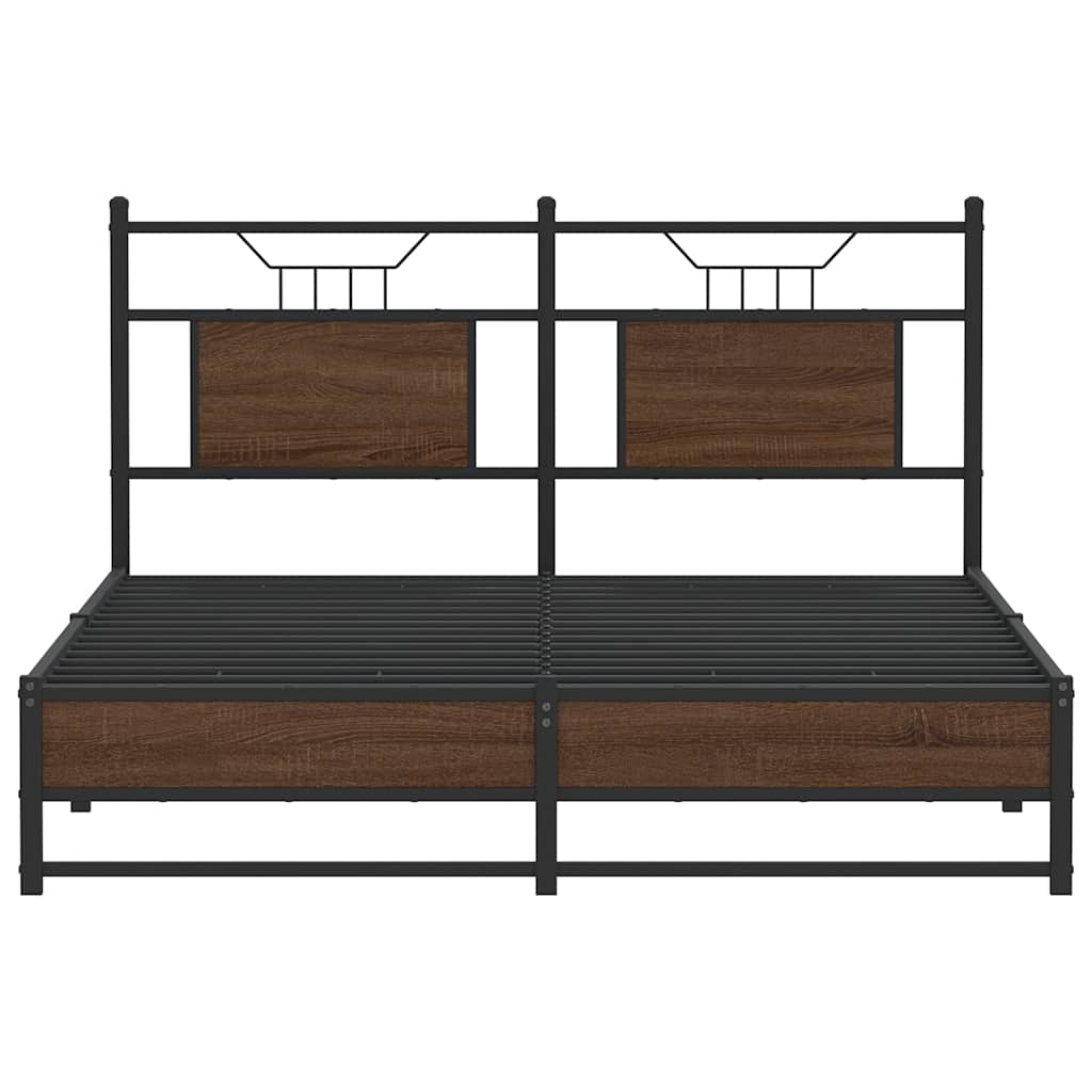 Giroletto senza Materasso Rovere Marrone 150x200 cm Truciolato | homemem39