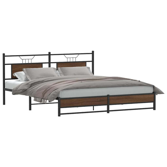 Giroletto senza Materasso Rovere Marrone 160x200 cm Truciolato | homemem39