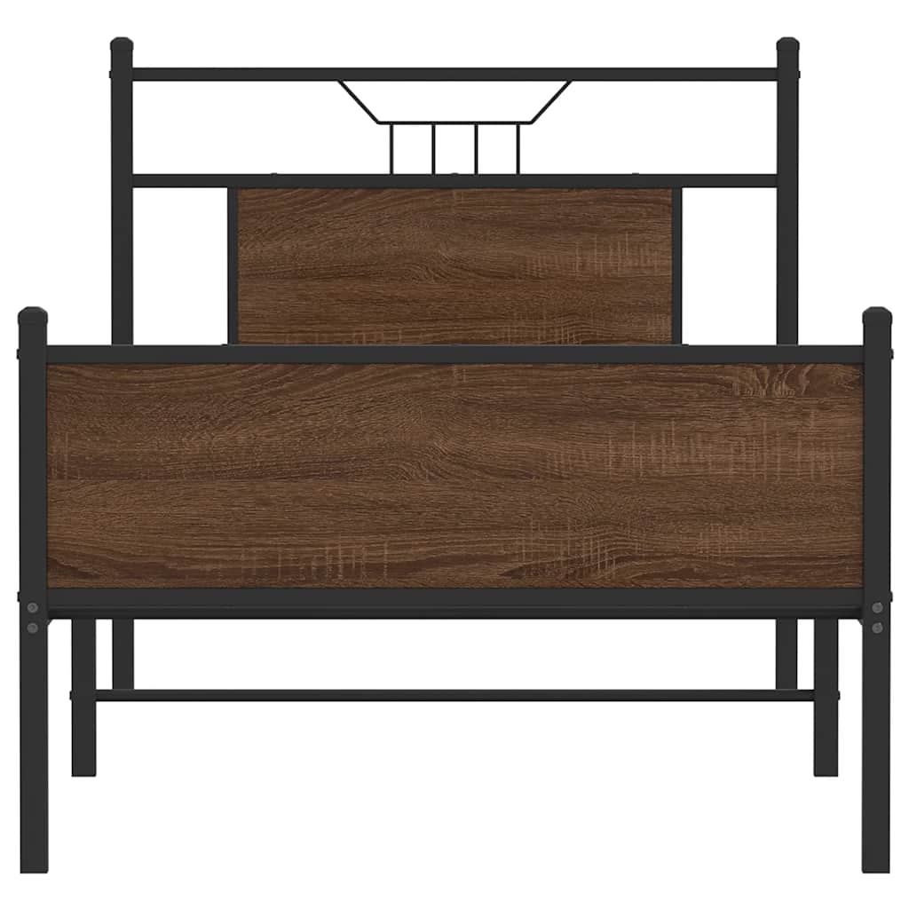 Giroletto senza Materasso Rovere Marrone 75x190cm in Truciolato | homemem39