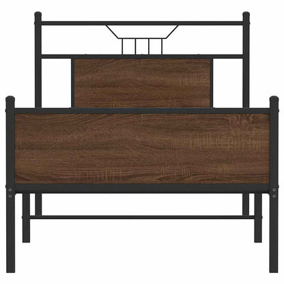 Giroletto senza Materasso Rovere Marrone 80x200cm in Truciolato