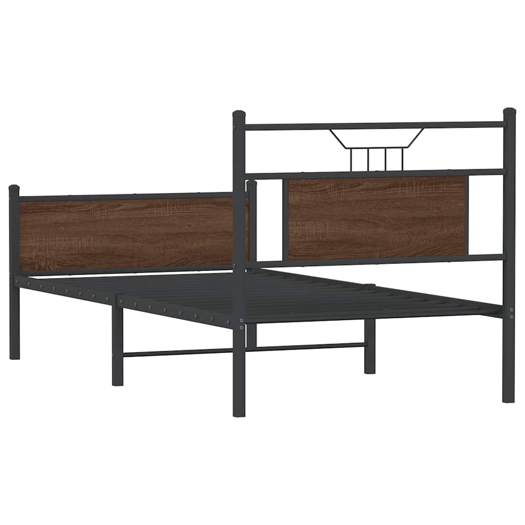 Giroletto senza Materasso Rovere Marrone 90x190cm in Truciolato | homemem39