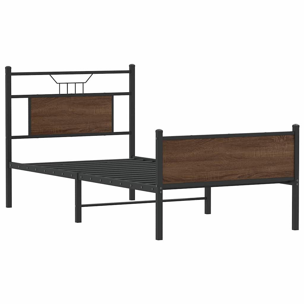 Giroletto senza Materasso Rovere Marrone 90x200cm in Truciolato | homemem39