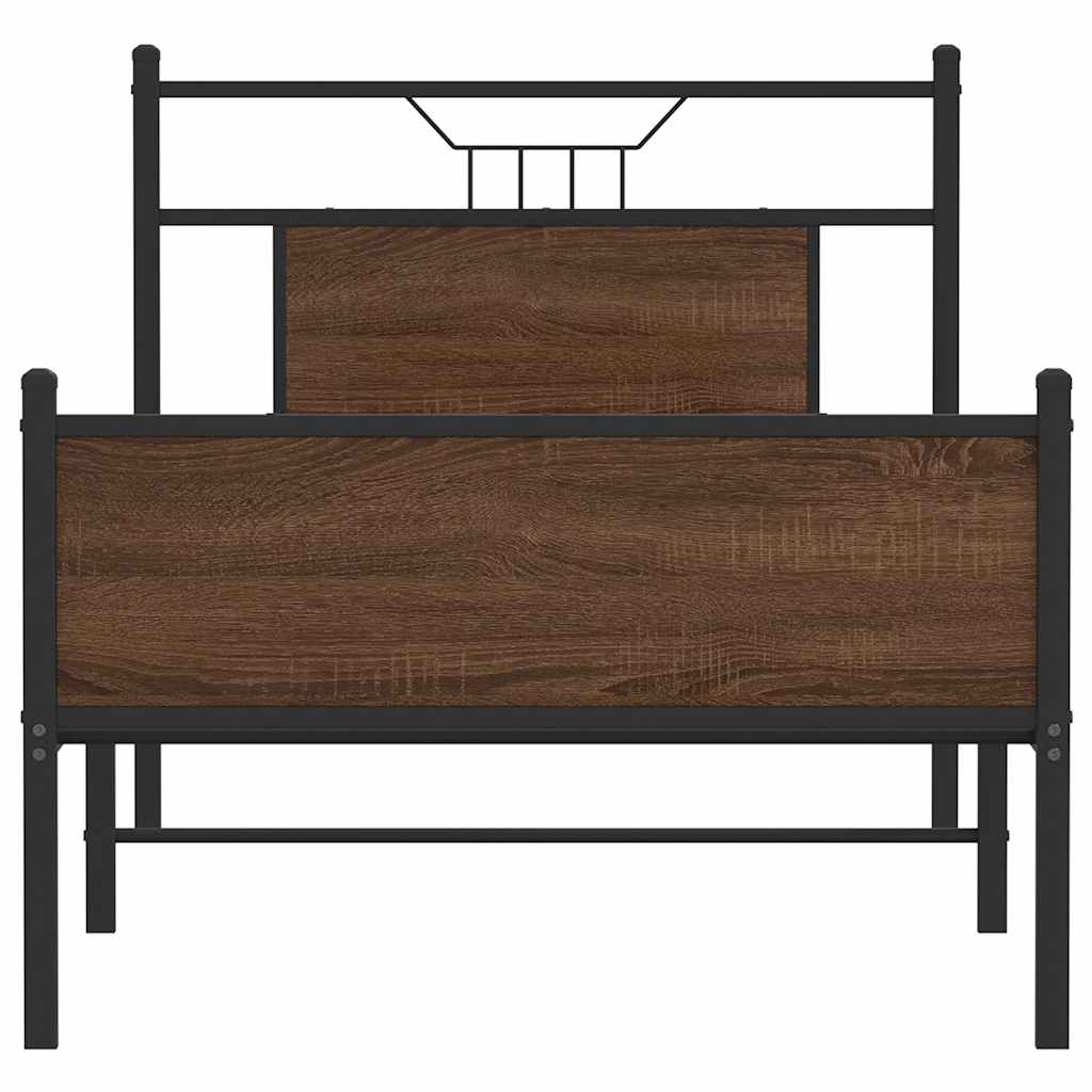 Giroletto senza Materasso Rovere Marrone 90x200cm in Truciolato | homemem39