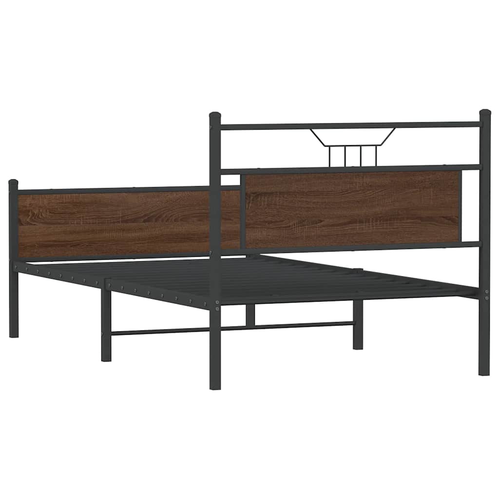 Giroletto senza Materasso Rovere Marrone 100x190 cm Truciolato | homemem39