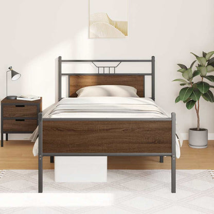 Giroletto senza Materasso Rovere Marrone 107x203 cm Truciolato