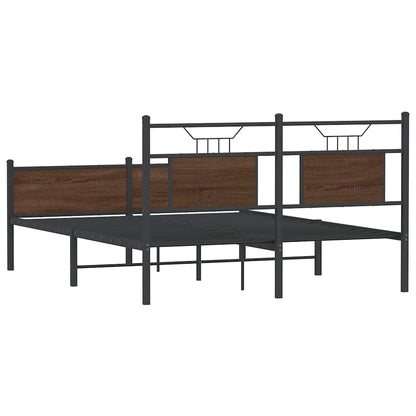 Giroletto senza Materasso Rovere Marrone 137x190 cm Truciolato | homemem39