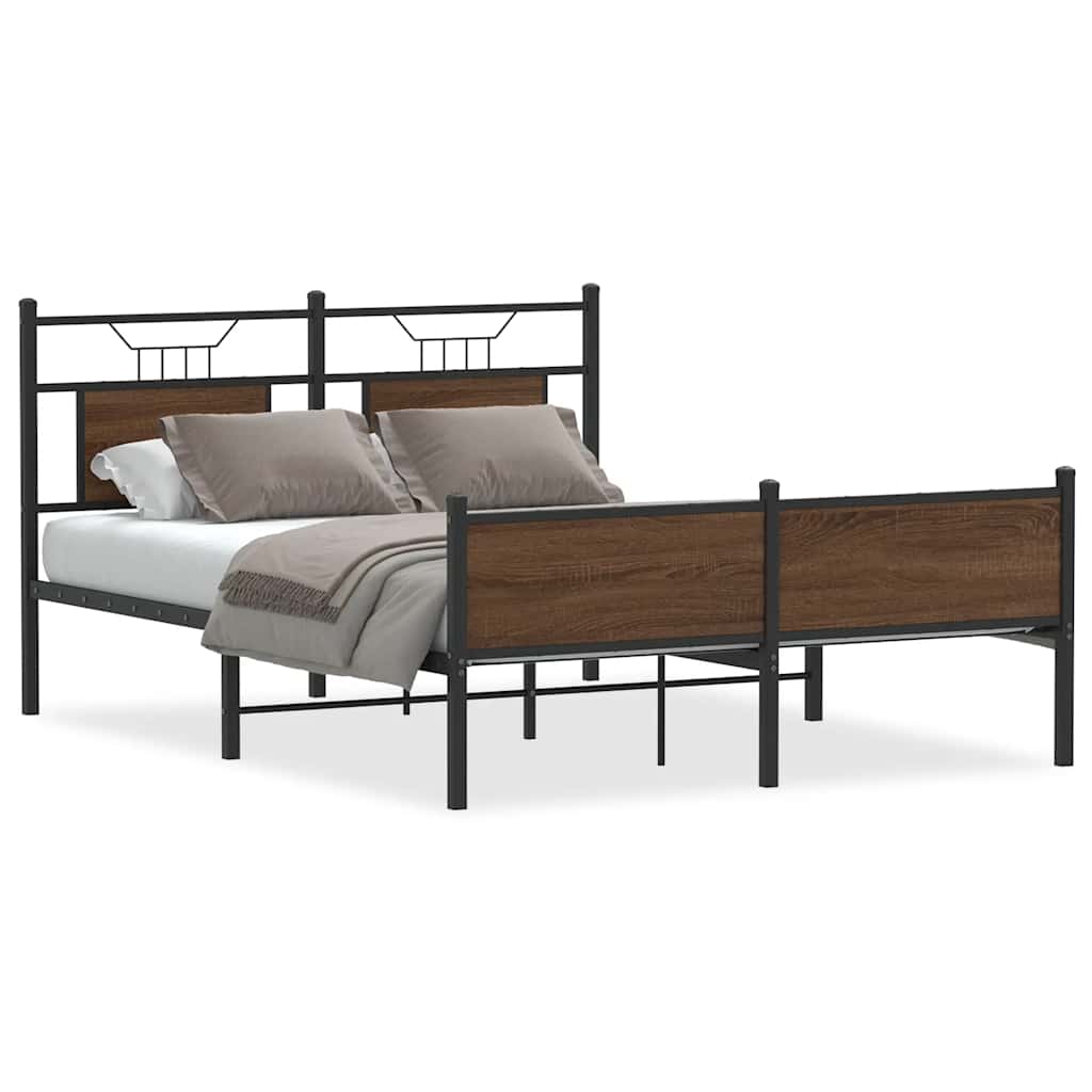 Giroletto senza Materasso Rovere Marrone 140x190 cm Truciolato | homemem39
