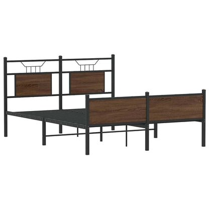 Giroletto senza Materasso Rovere Marrone 140x190 cm Truciolato | homemem39