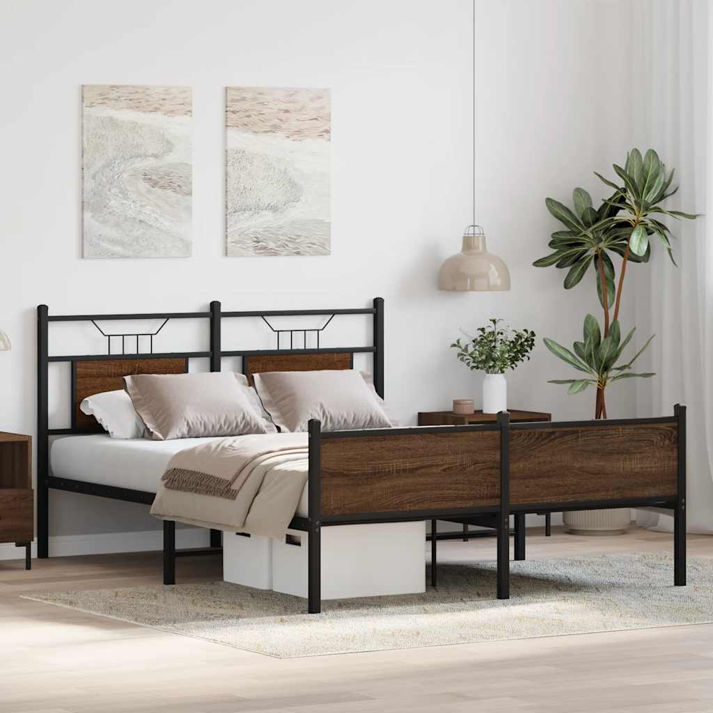 Giroletto senza Materasso Rovere Marrone 140x200 cm Truciolato | homemem39