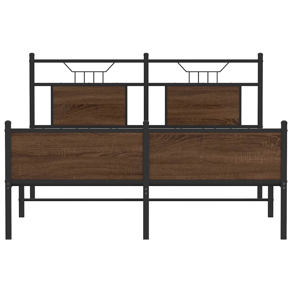 Giroletto senza Materasso Rovere Marrone 140x200 cm Truciolato | homemem39
