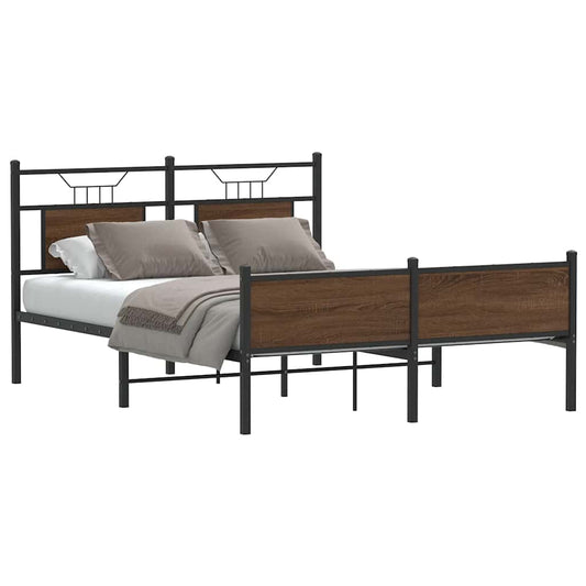 Giroletto senza Materasso Rovere Marrone 140x200 cm Truciolato | homemem39