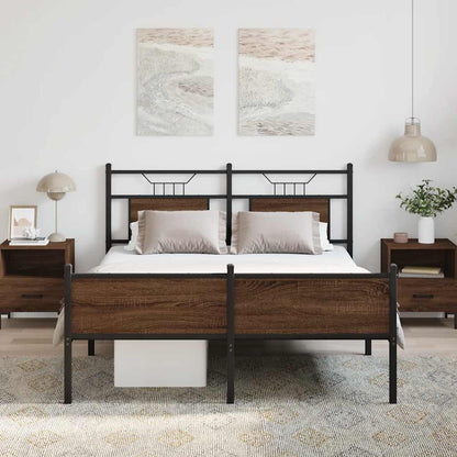Giroletto senza Materasso Rovere Marrone 150x200 cm Truciolato
