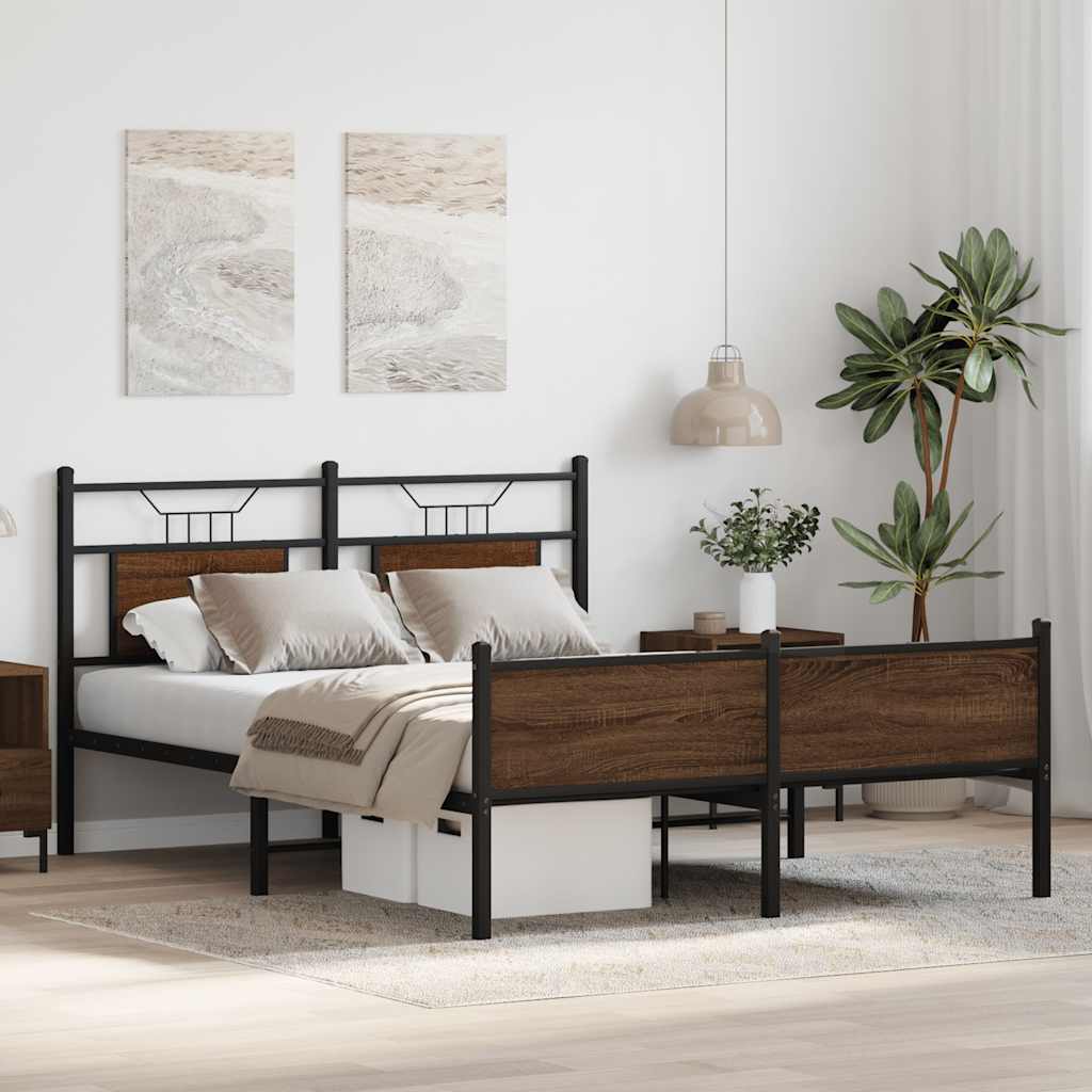 Giroletto senza Materasso Rovere Marrone 150x200 cm Truciolato | homemem39