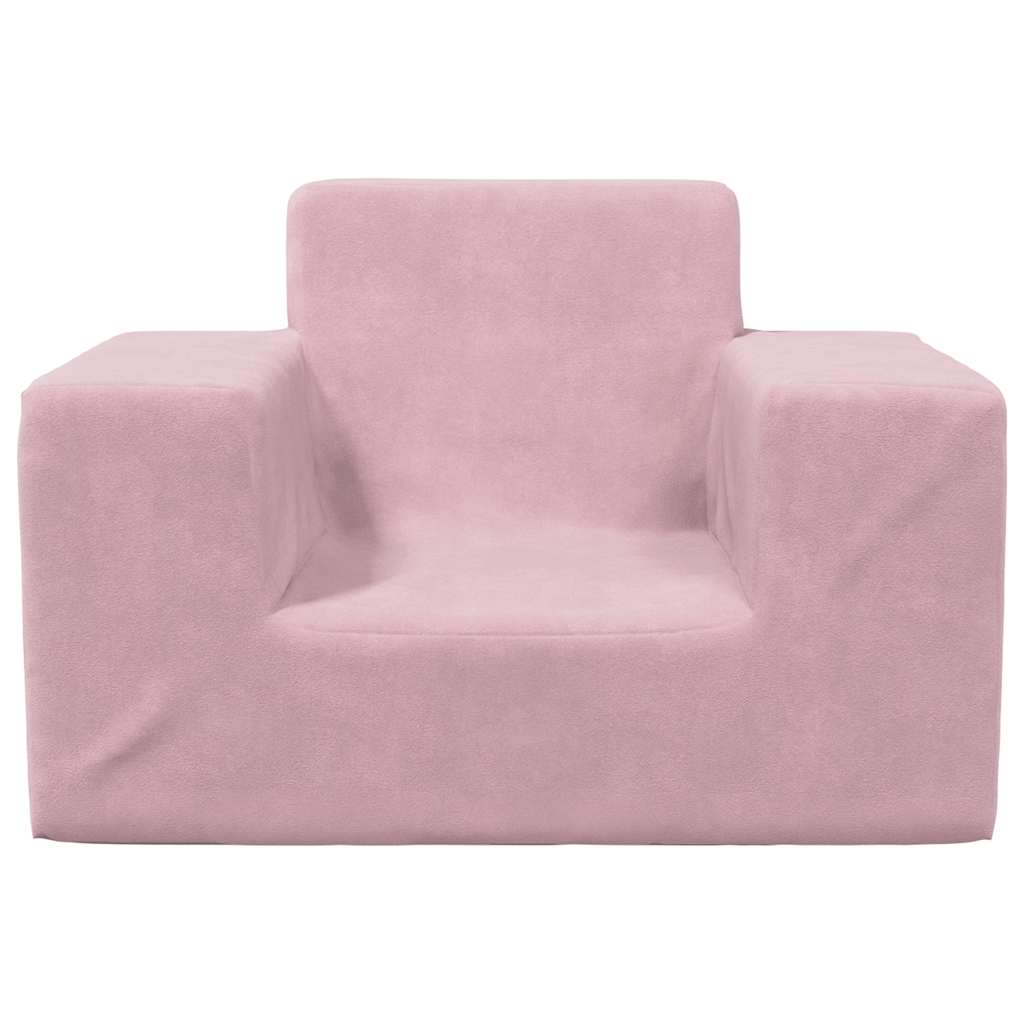 Divano per Bambini Rosa in Morbido Peluche | homemem39
