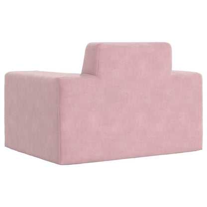 Divano per Bambini Rosa in Morbido Peluche | homemem39