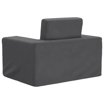 Divano Letto per Bambini Antracite in Morbido Peluche | homemem39