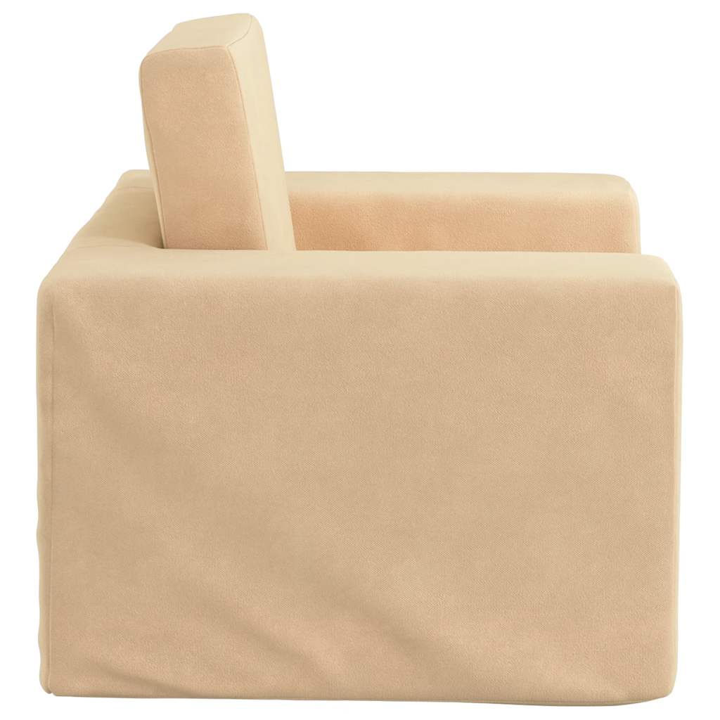 Divano Letto per Bambini Crema in Morbido Peluche | homemem39