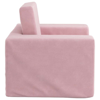 Divano per Bambini Rosa in Morbido Peluche | homemem39