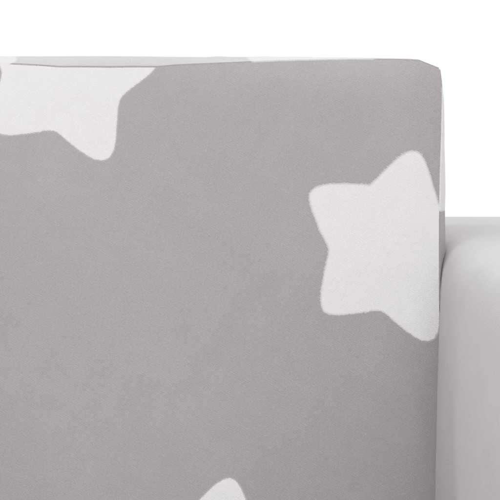 Divano Letto Bambini Grigio Chiaro con Stelle Morbido Peluche | homemem39